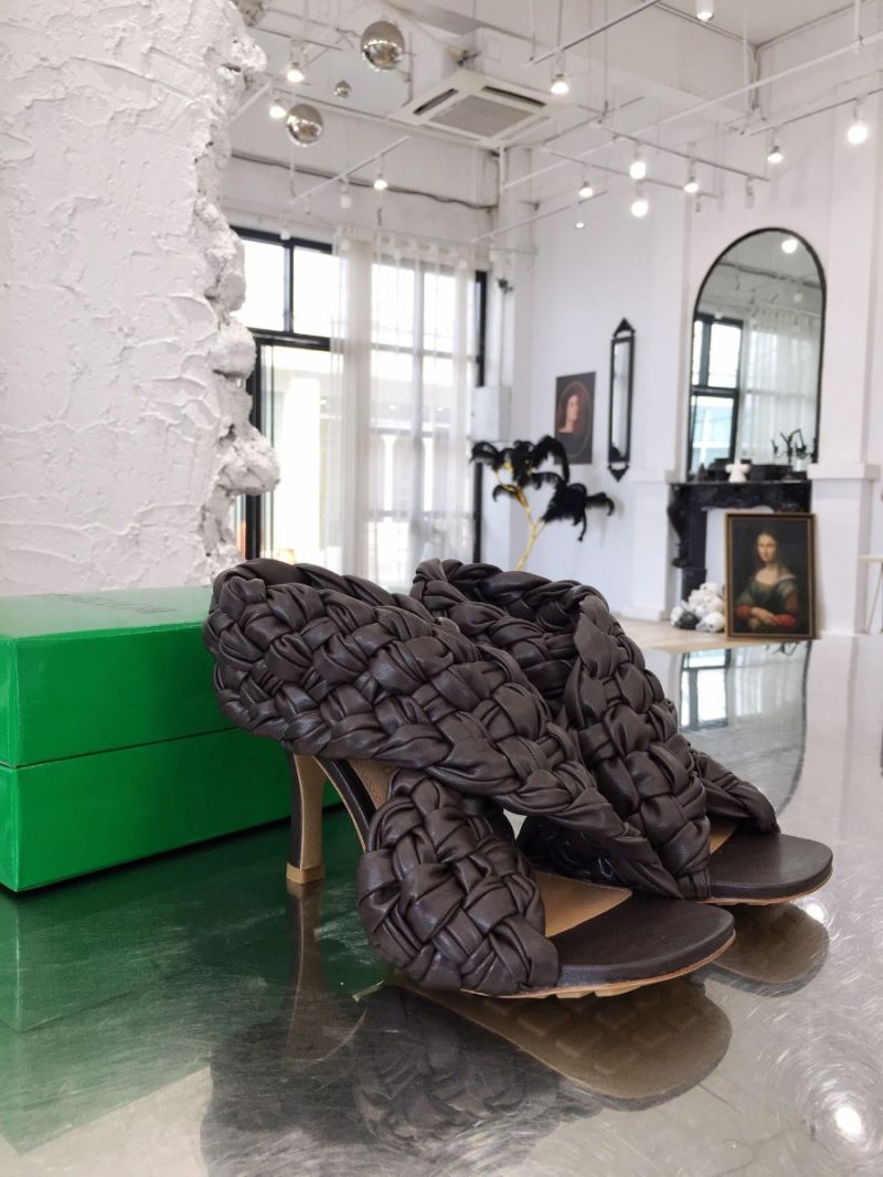 Bottega Veneta BV Criss-Cross Board Sandals 632507 Coco