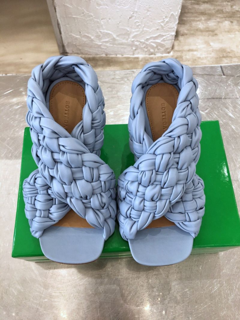 Bottega Veneta BV Criss-Cross Board Sandals 632507 BabyBlue
