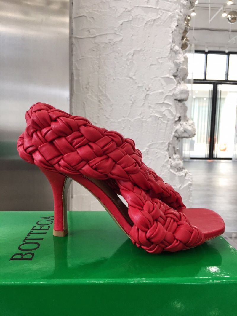 Bottega Veneta BV Criss-Cross Board Sandals 632507 Red