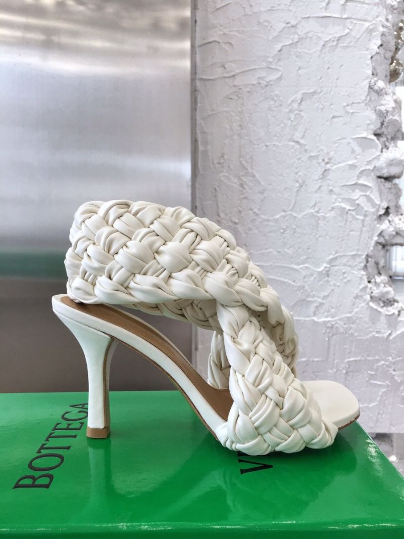 Bottega Veneta BV Criss-Cross Board Sandals 632507 White