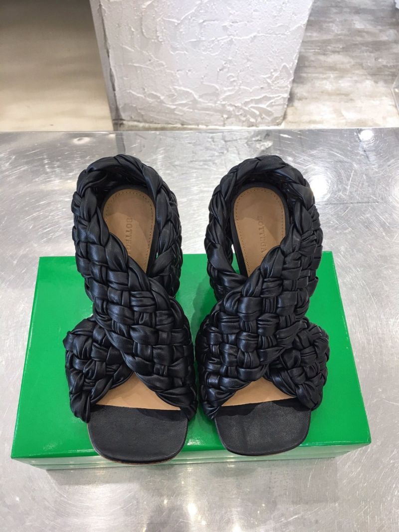 Bottega Veneta BV Criss-Cross Board Sandals 632507 Black