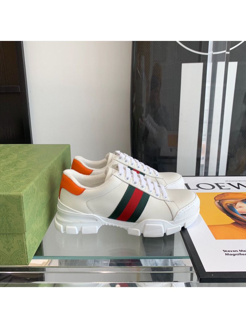 Gucci Sneaker with Web 624701 Orange