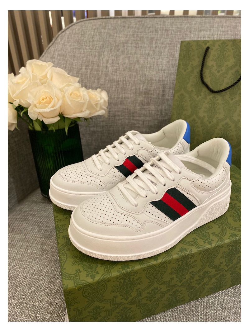 Gucci Men Female GG Sneaker With Web 670408 White