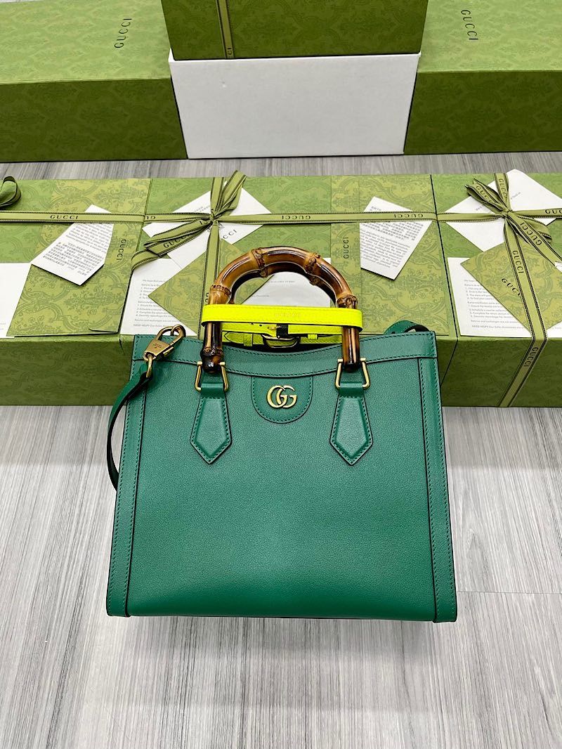 Gucci Diana Small Tote Bag 660195 Green