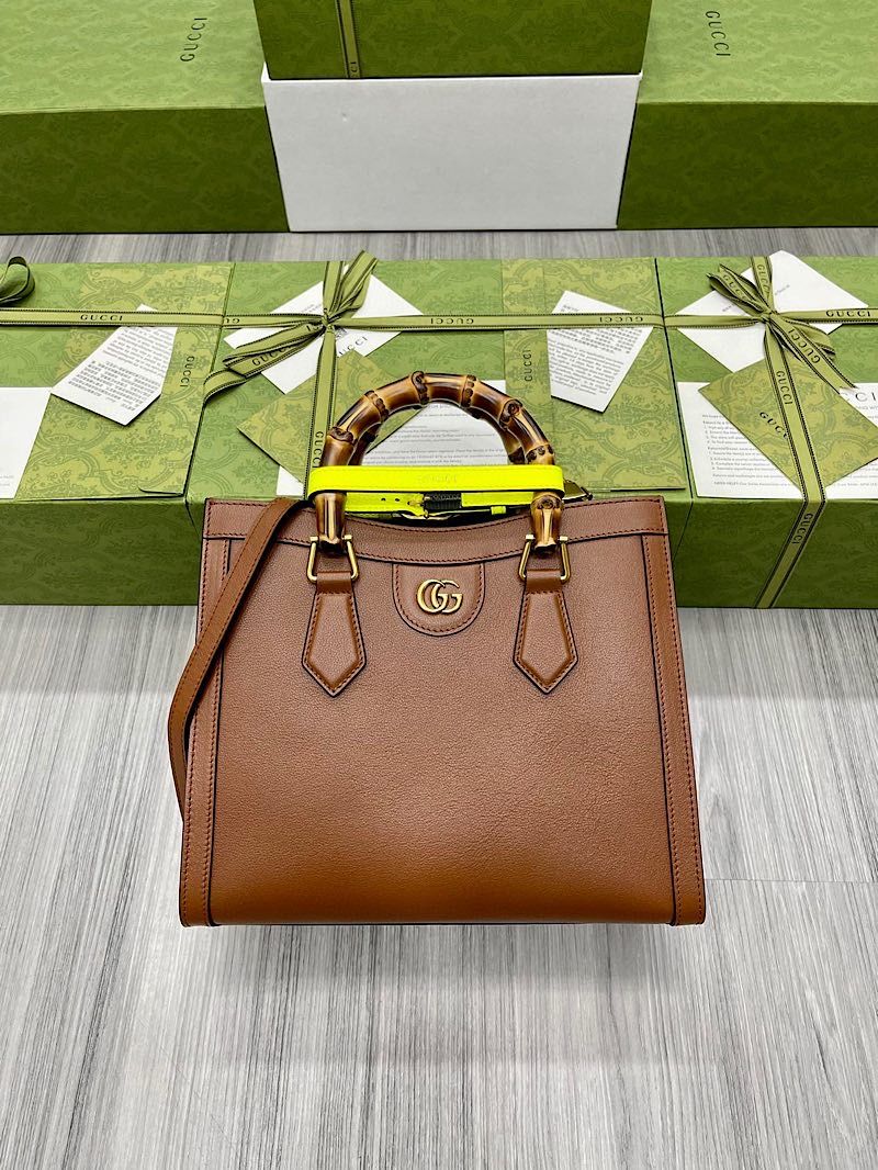 Gucci Diana Small Tote Bag 660195 Brown