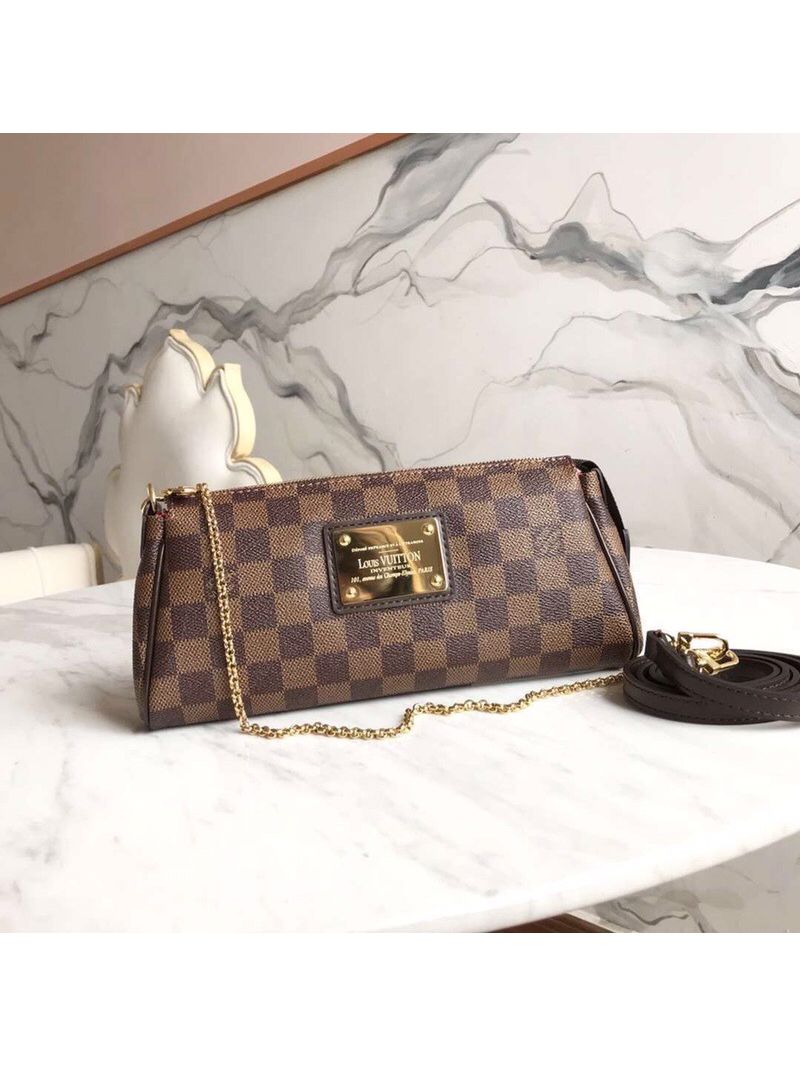 Louis Vuitton Eva Clutch Damier Ebene Canvas