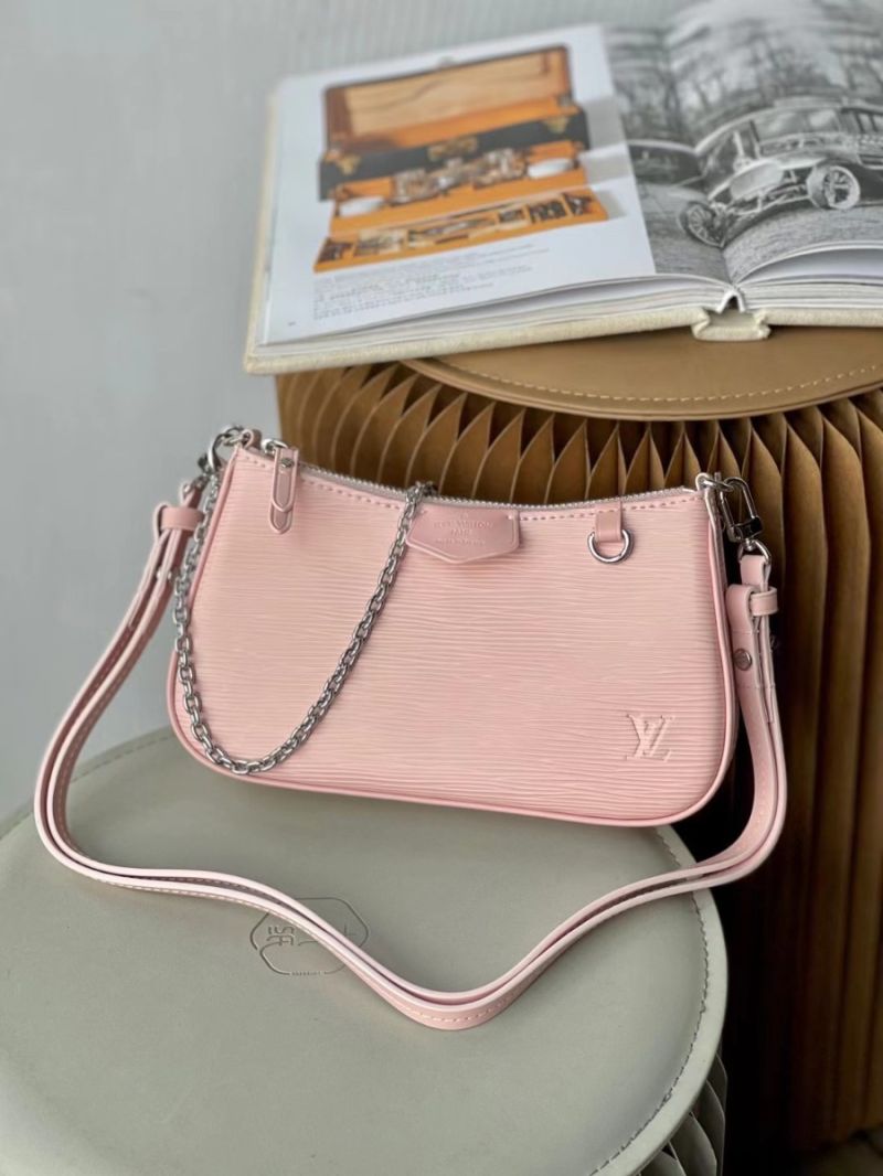 Louis Vuitton LV Easy Pouch On Strap Epi Leather M80471 Rose Ballerine