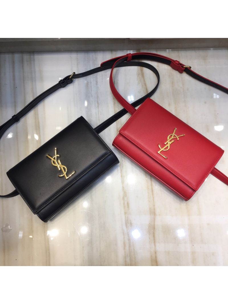 Saint Laurent YSL Kate Belt Bag In Smooth Leather 534395 Black 