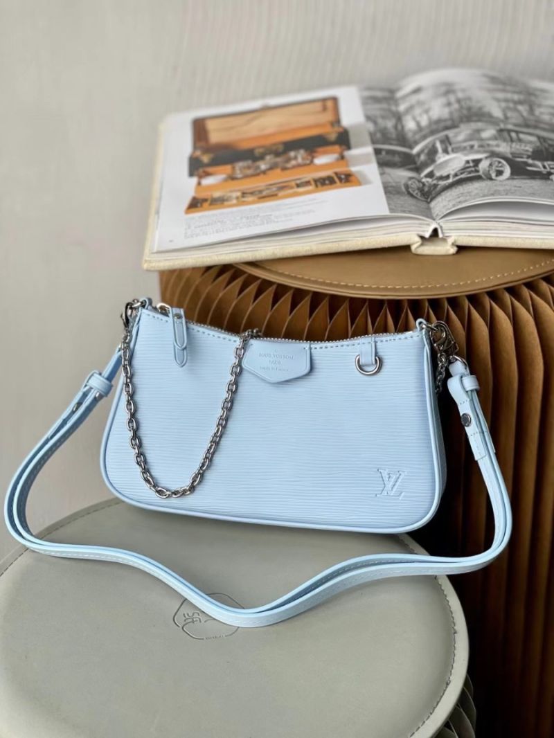 Louis Vuitton LV Easy Pouch On Strap Epi Leather M80471 Bleu Céleste