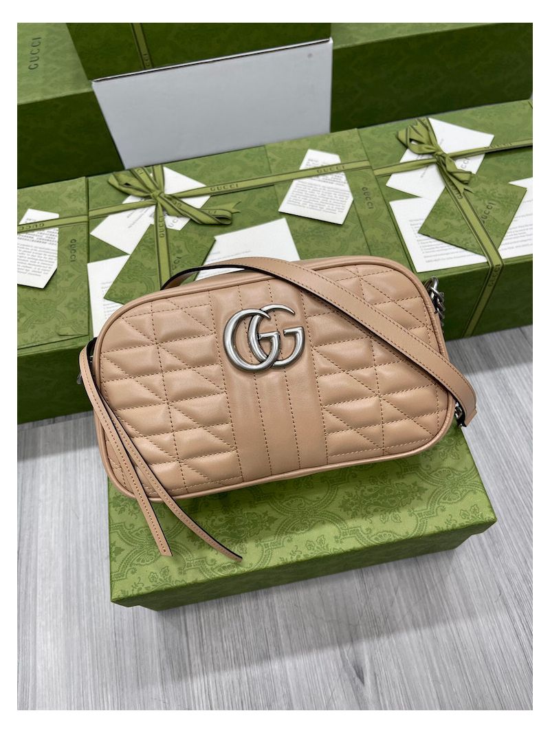 Gucci Aria GG Marmont small shoulder bag 447632 Rose Beige