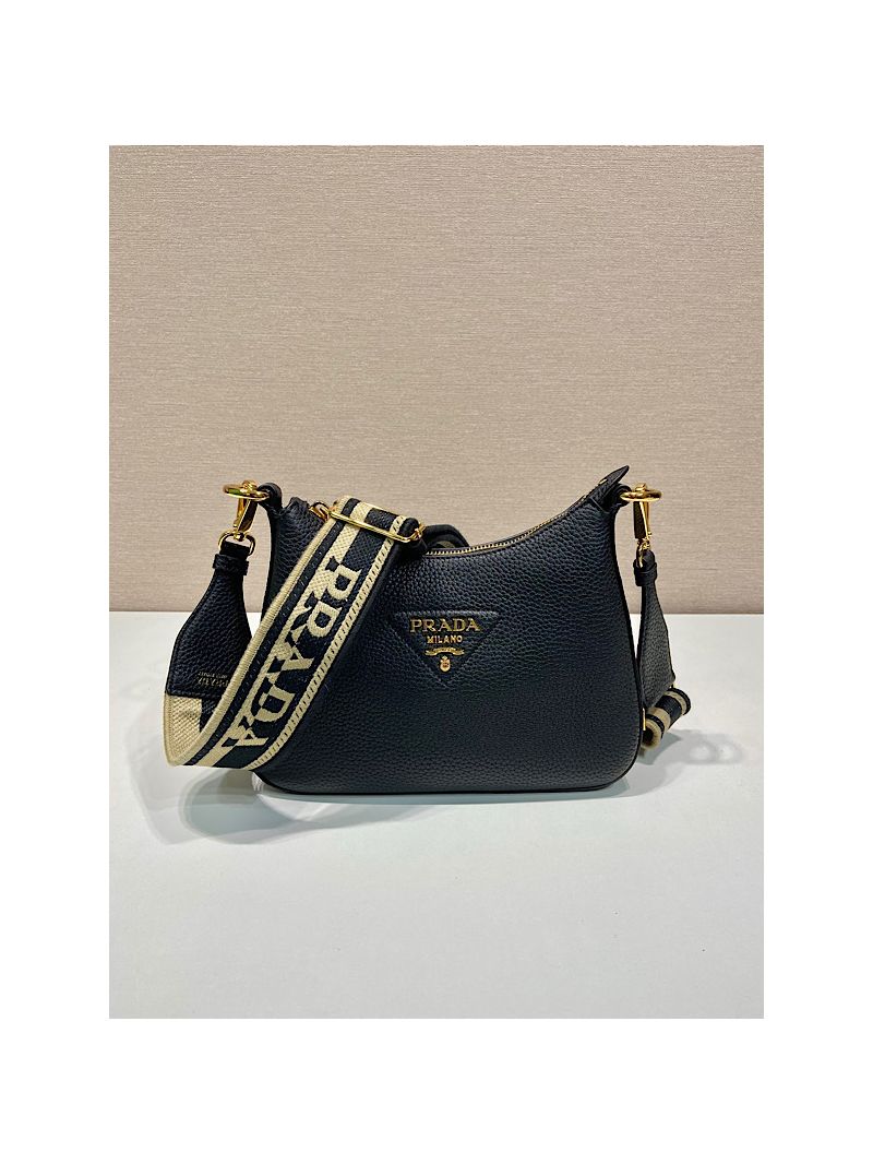 Prada Leather shoulder bag 1BH193 Black