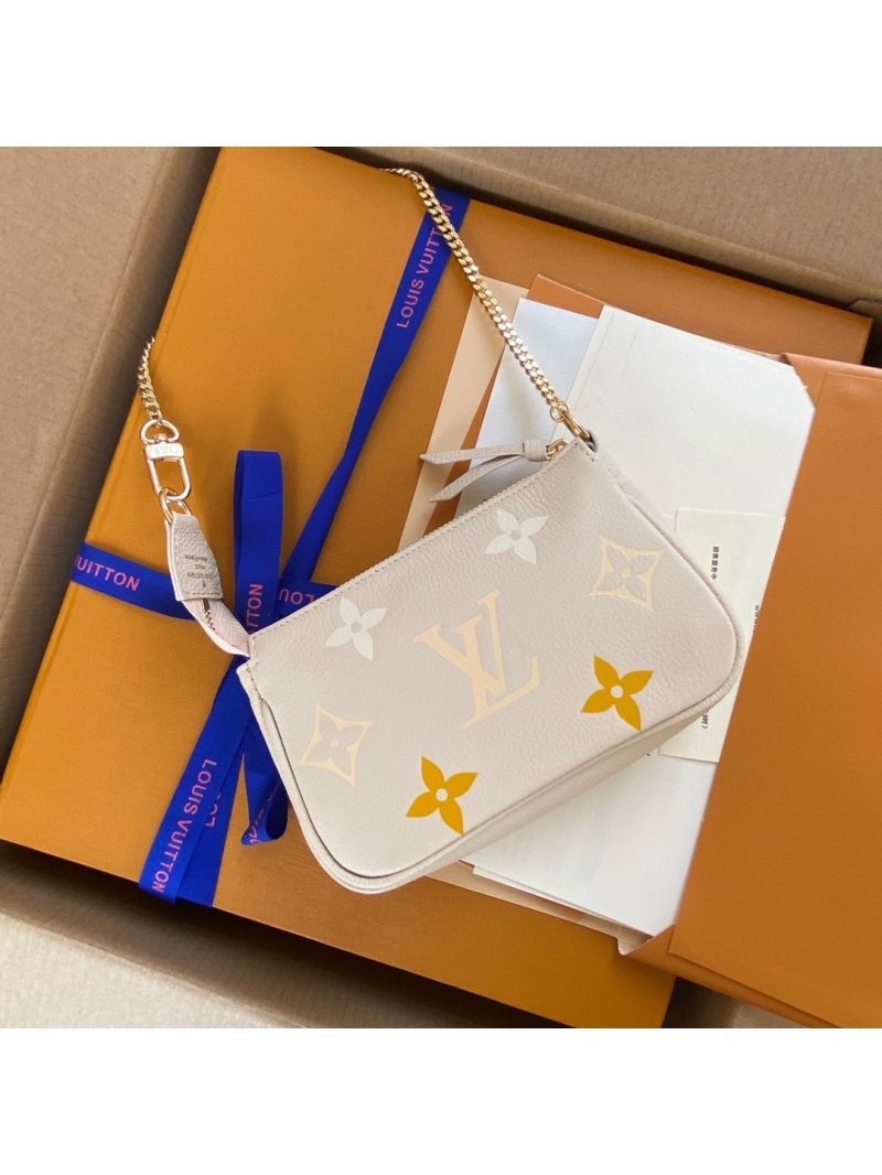 Louis Vuitton LV Mini Pochette Accessoires M80501 Creme Safran
