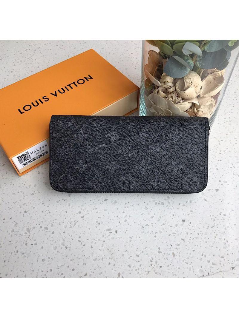 Louis Vuitton LV Zippy Wallet Vertical N63095 Monogram Eclipse Canvas