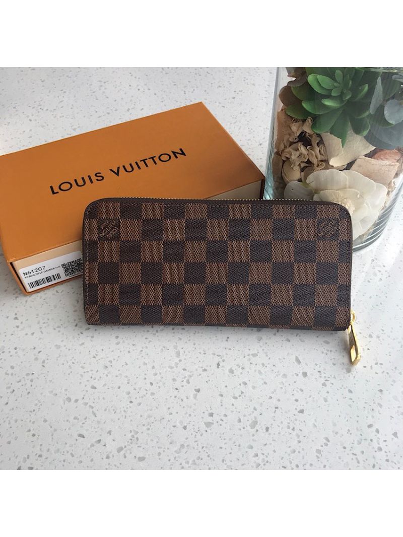 Louis Vuitton LV Zippy Wallet Vertical N63095 Damier Ebene