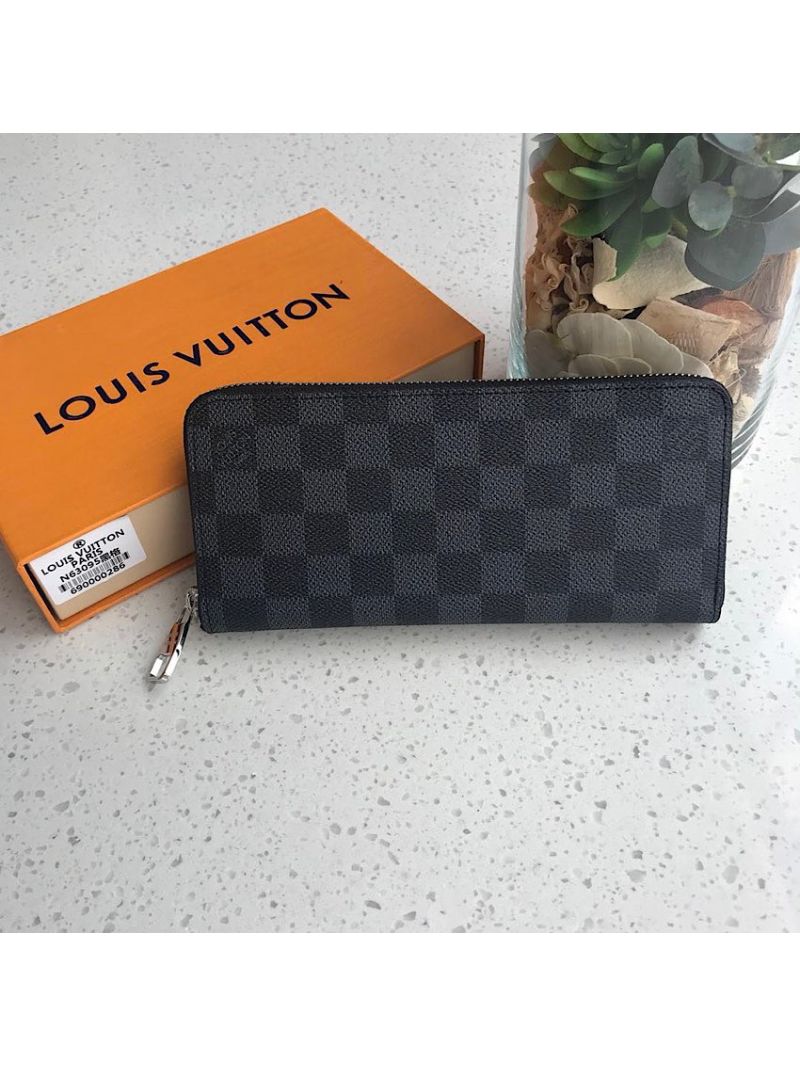 Louis Vuitton LV Zippy Wallet Vertical N63095 Damier Graphite