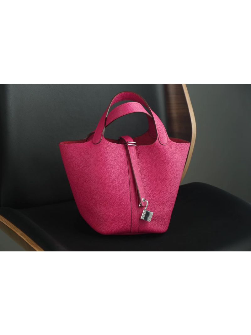 Hermes Picotin Lock bag Fuchsia Clemence leather