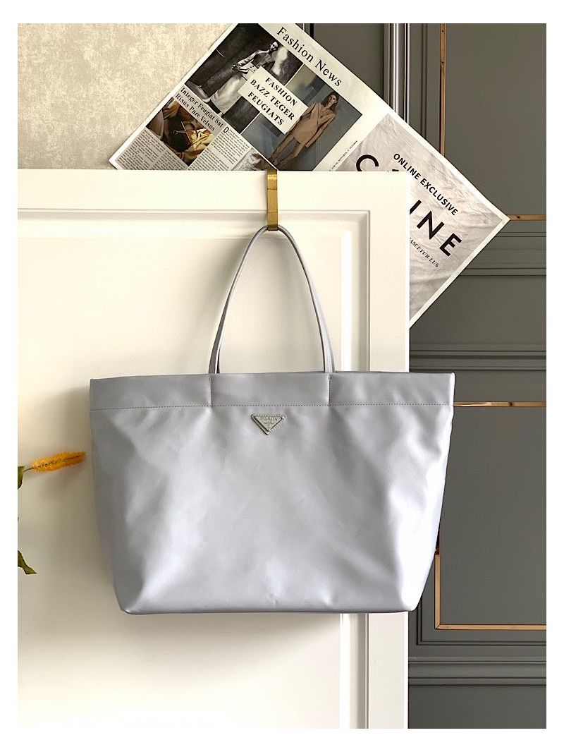 Prada Re-nylon And Saffiano Leather Tote Bag 1BG107 Cornflower Blue