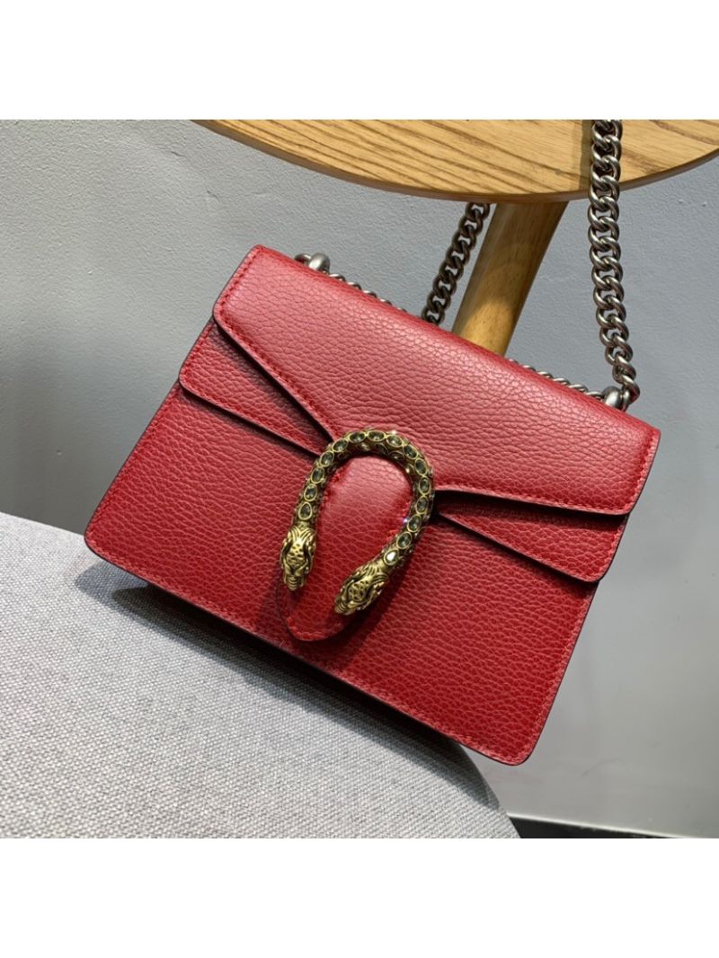 Gucci mini Dionysus GG supreme 421979 with Red leather