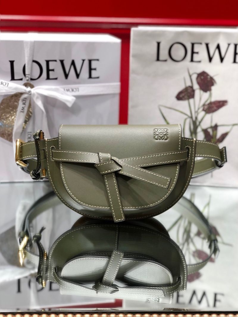 Loewe Gate bumbag in Soft Calfskin 271922 Green