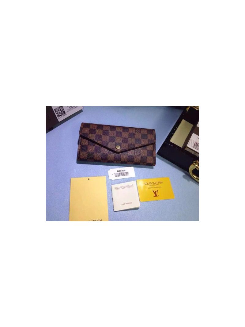 Louis Vuitton LV Sarah Wallet Damier Ebene