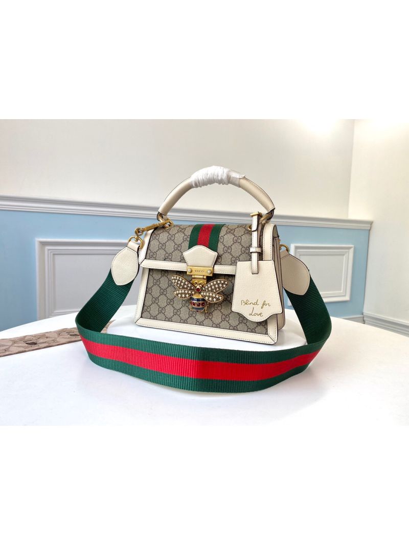 Gucci Queen Margaret GG small top handle bag 476541 white