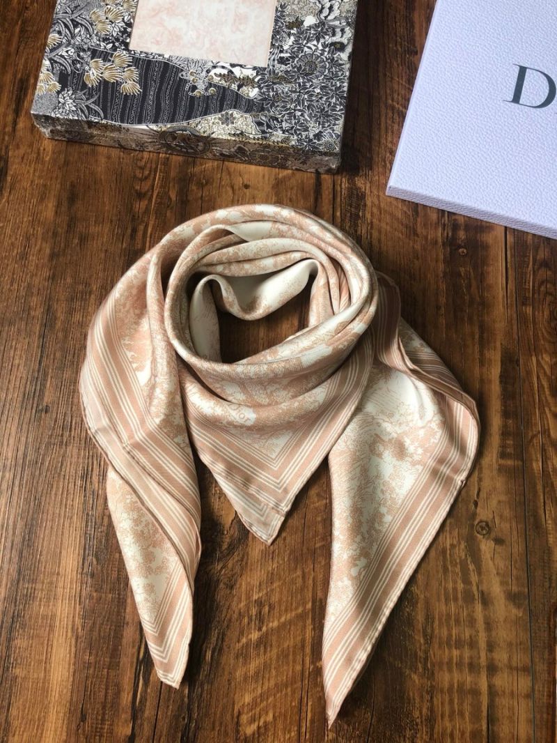 Dior Silk Square Scarf 05CDO Pink Toile de Joy