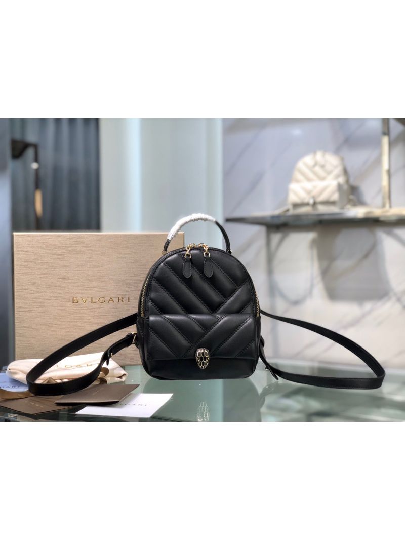 Bvlgari Serpenti Serpenti Cabochon Backpack 288735 Black