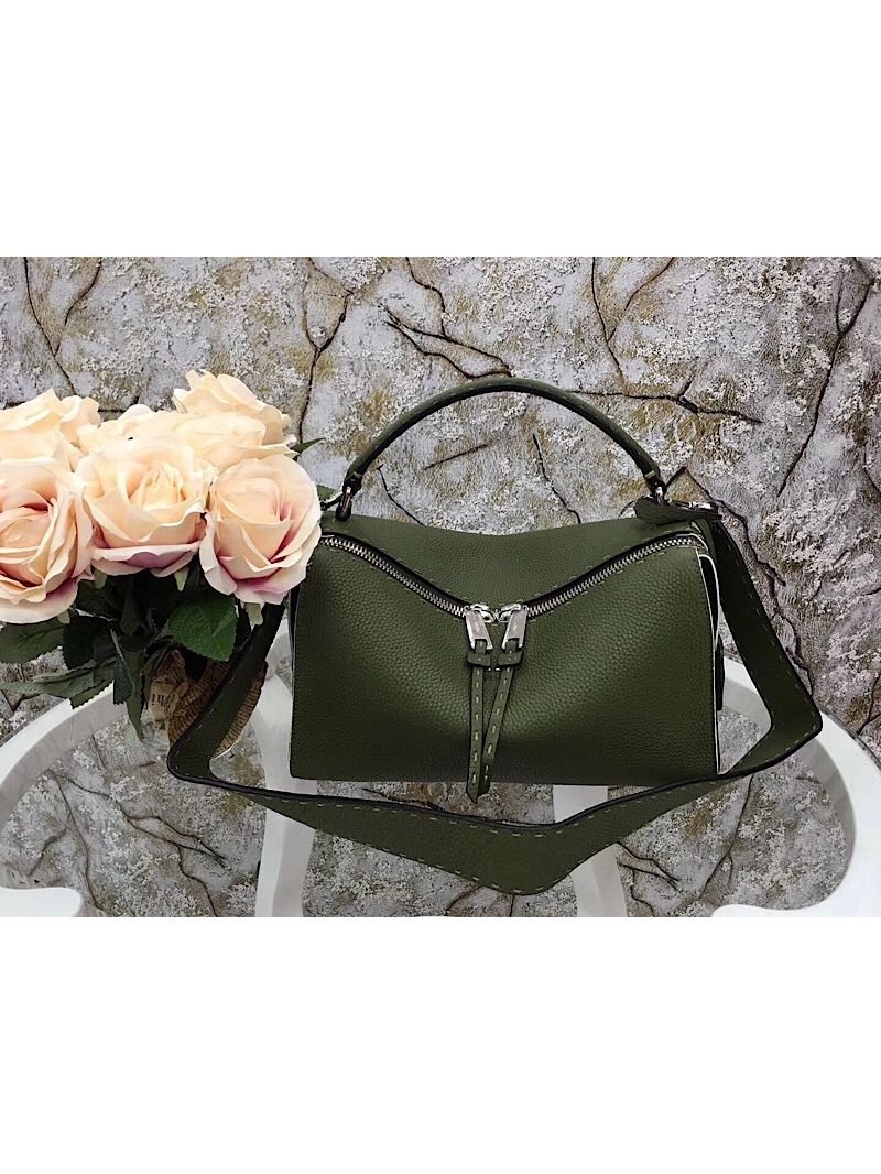 Fendi Lei Selleria Boston Bag 8BL137 Green