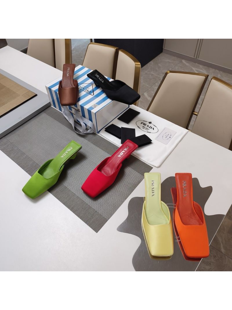 Prada Satin mules with Varnished Heel Logo 35mm 1I479N ii