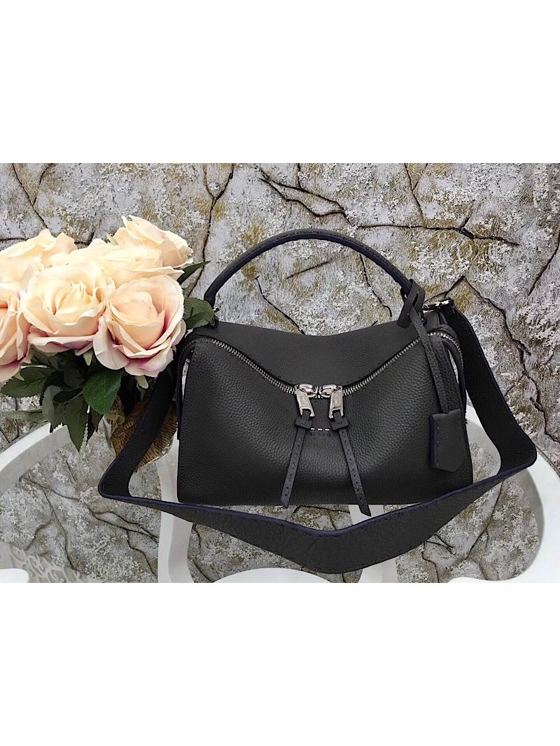 Fendi Lei Selleria Boston Bag 8BL137 Dark Grey