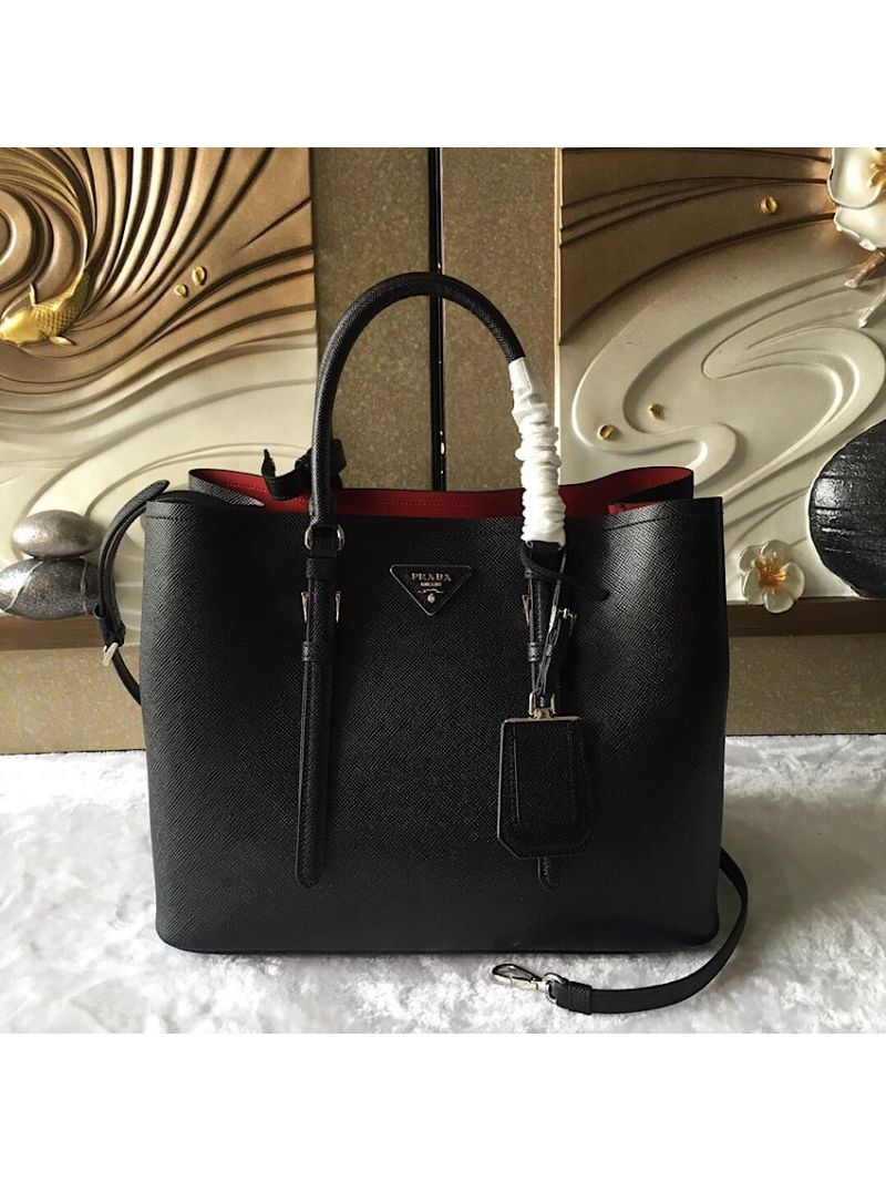 Prada Saffiano Cuir Leather Tote Bag BN2820 Noir