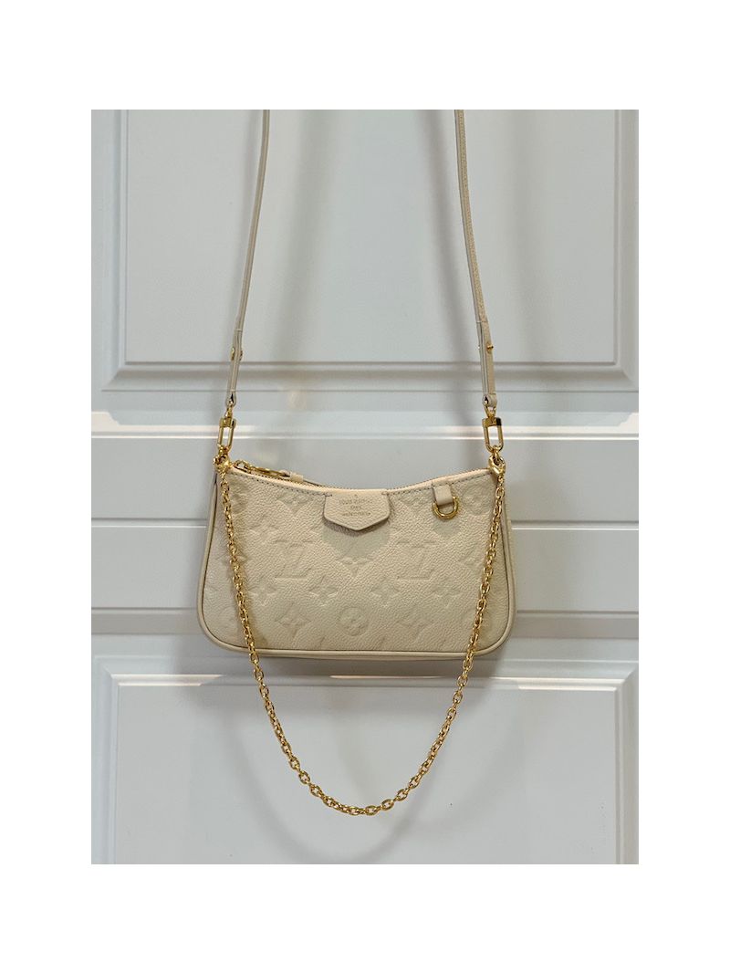 Louis Vuitton LV Easy Pouch On Strap in Monogram Empreinte leather M81066 Cream