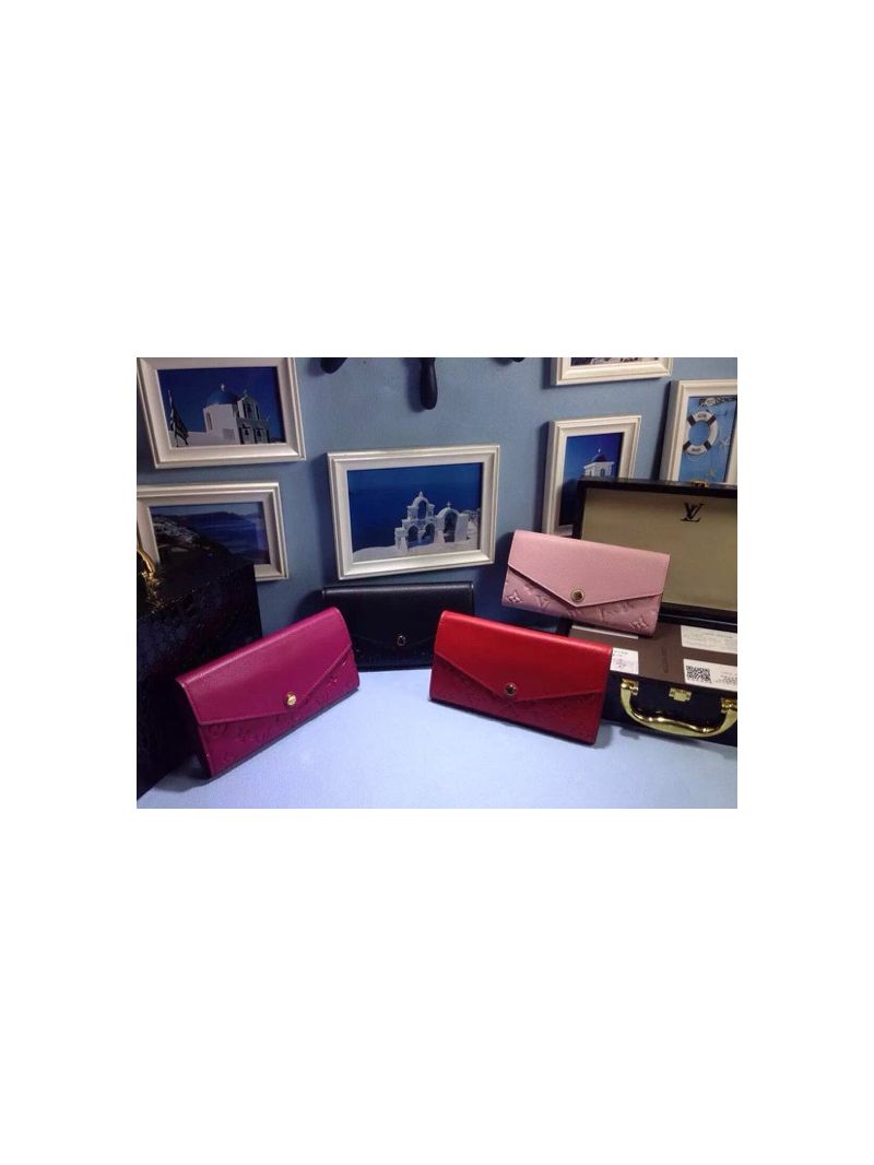 Louis Vuitton LV Sarah Wallet Monogram Empreinte Leather Noir