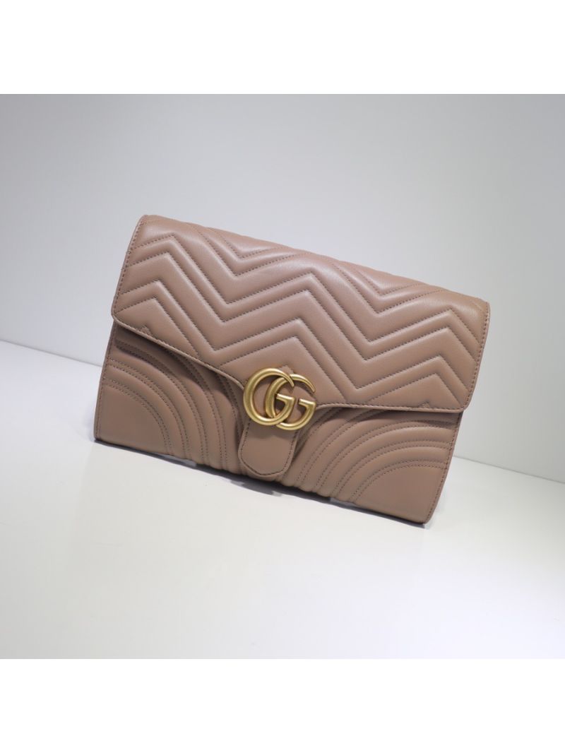 Gucci GG Marmont Clutch 498079 Nude