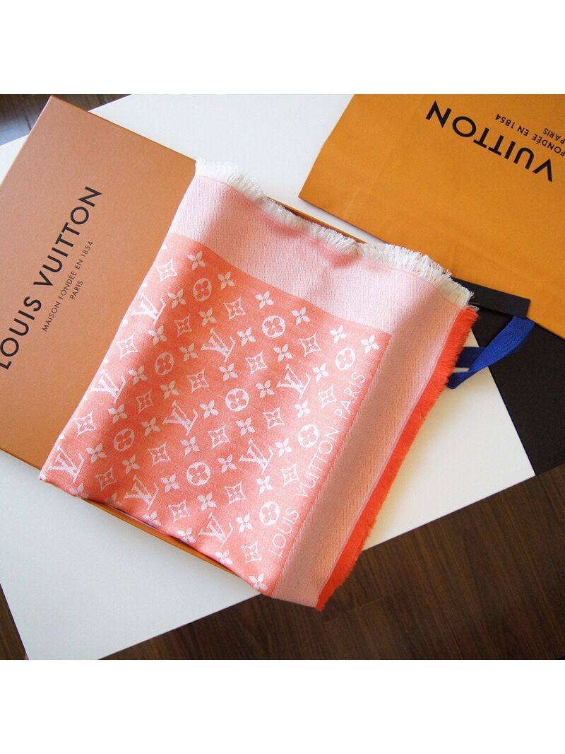 Louis Vuitton Monogram Denim Shawl M71376 Orange