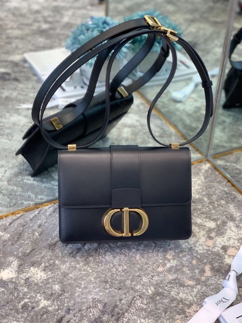 Dior 30 Montaigne Calfskin Bag in Black 