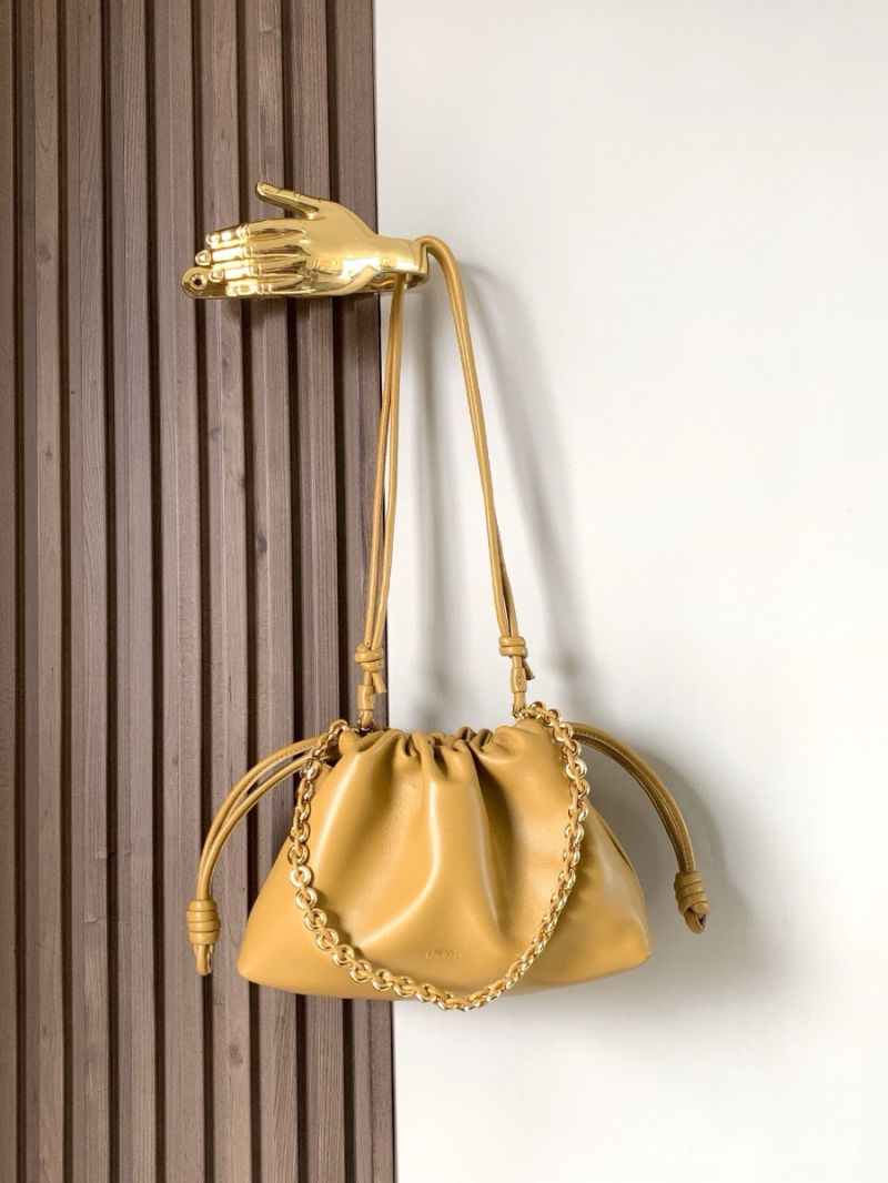 Loewe Medium Flamenco Purse in Mellow Nappa Lambskin A411F7240 Sahara