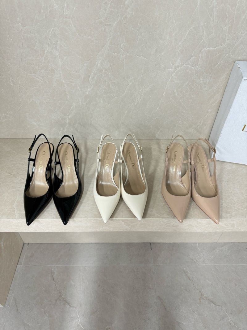 Dior Tribales Slingback Pump Black Patent Calfskin KCV217V