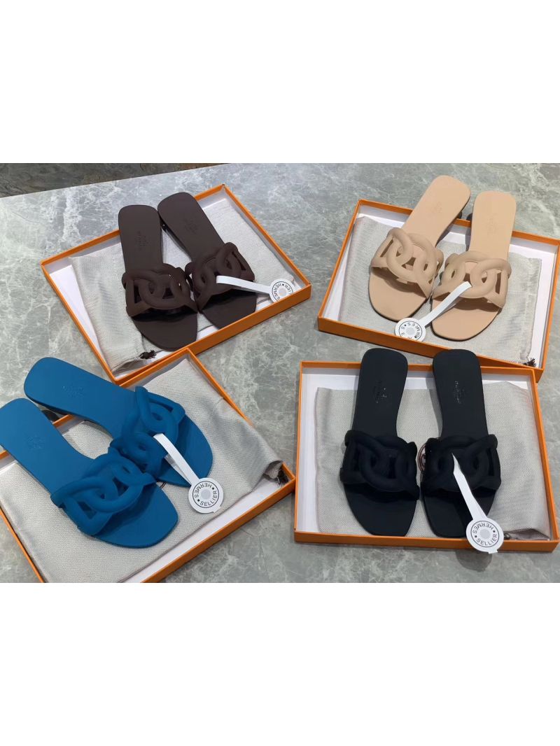 Hermes Rubber Aloha Sandals 