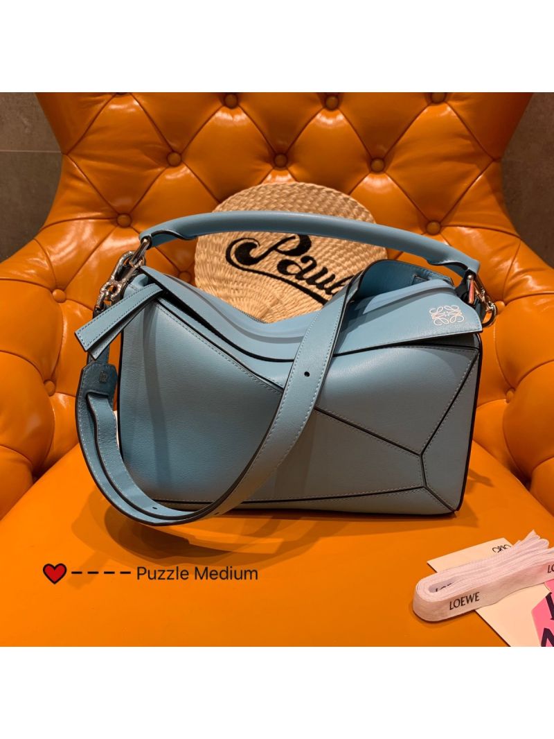Loewe Medium Puzzle Bag 63350 Stone Blue