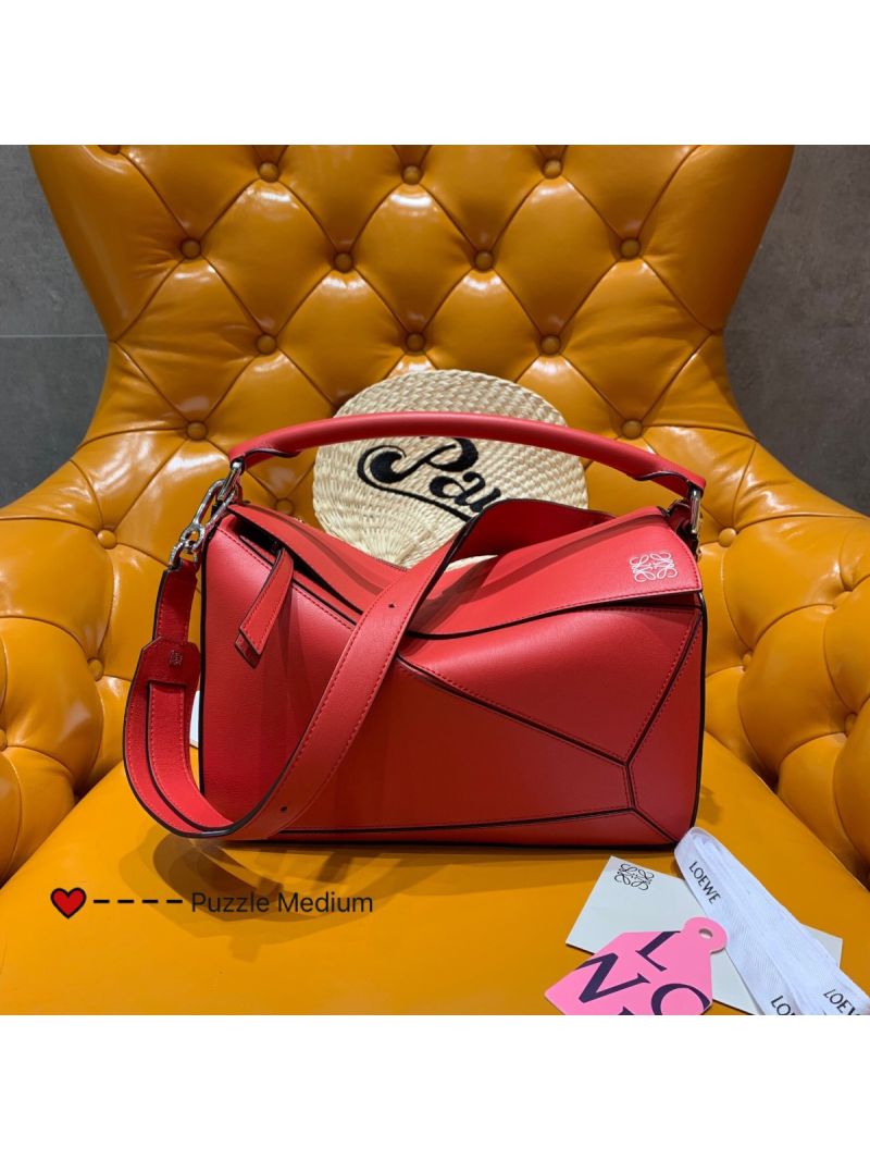 Loewe Medium Puzzle Bag 63350 Red