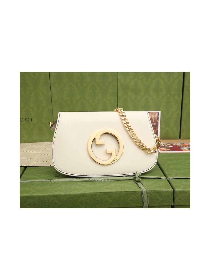 Gucci Blondie shoulder bag White leather 699268 