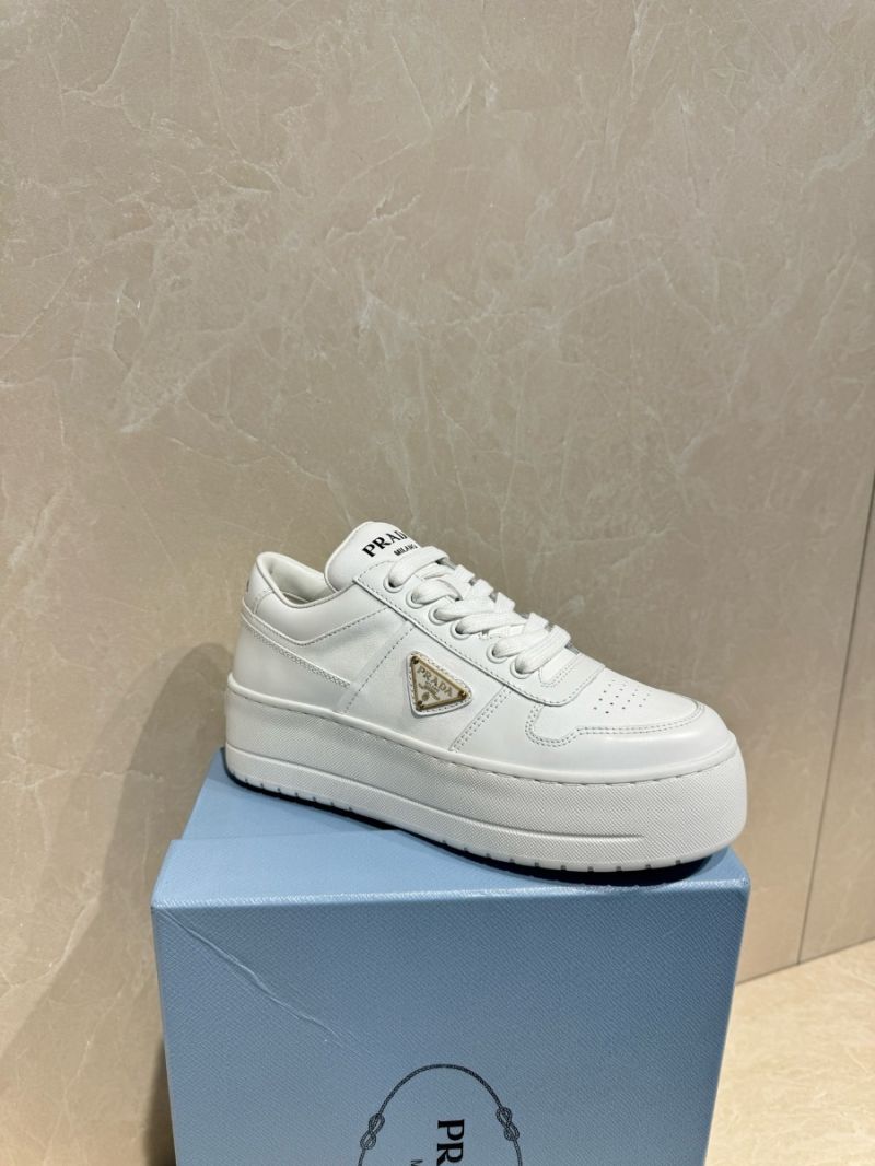 Prada Downtown Bold leather sneakers 1E792M White