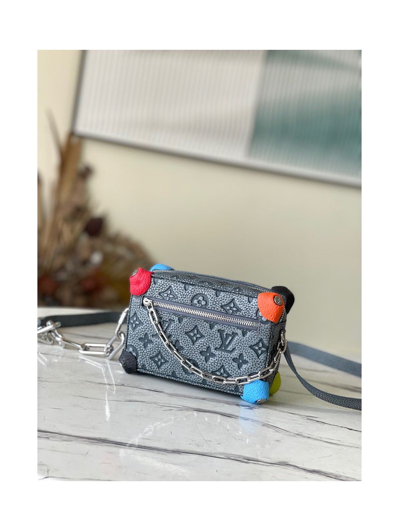 Louis Vuitton LV Mini Soft Trunk Taurillon Monogram embossed leather M81606 Granite