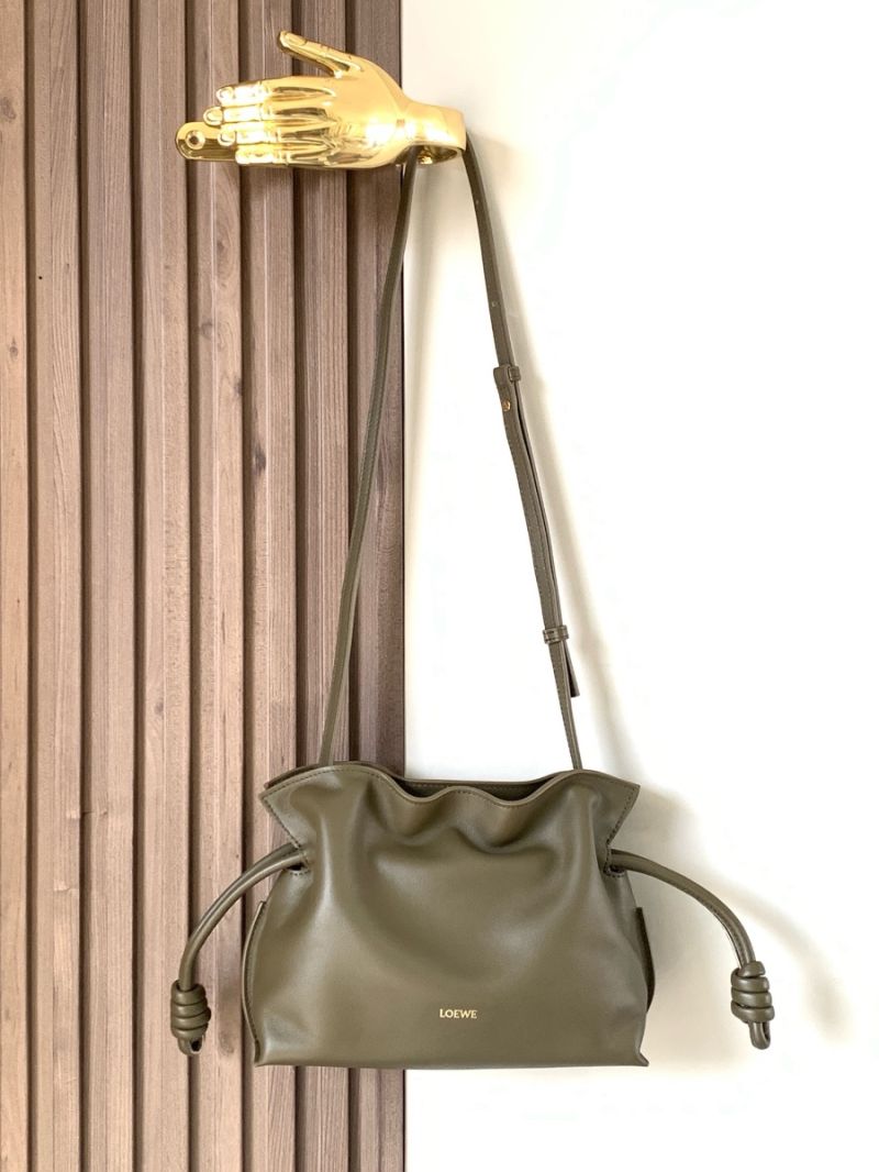 Loewe Mini Flamenco Clutch in Nappa Calfskin A411F6424 Eucalyptus Green