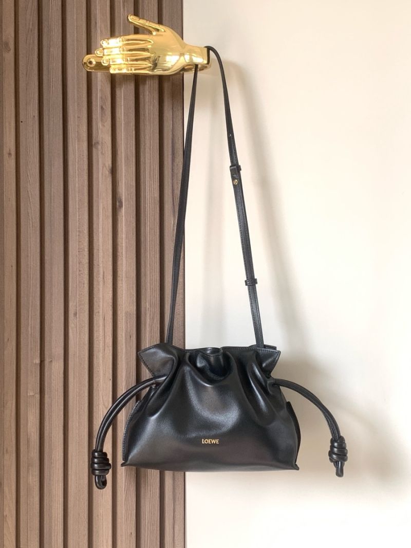 Loewe Mini Flamenco Clutch in Nappa Calfskin A411F6424 Black