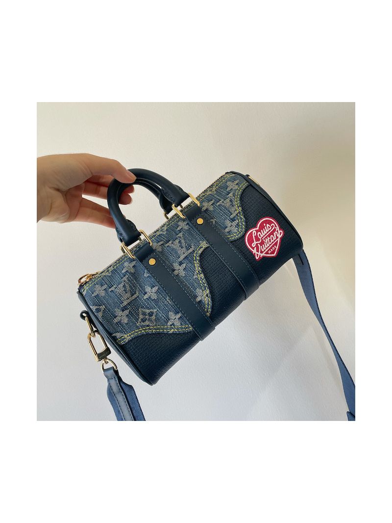 Louis Vuitton LV Keepall XS M81011 Blue Monogram Denim