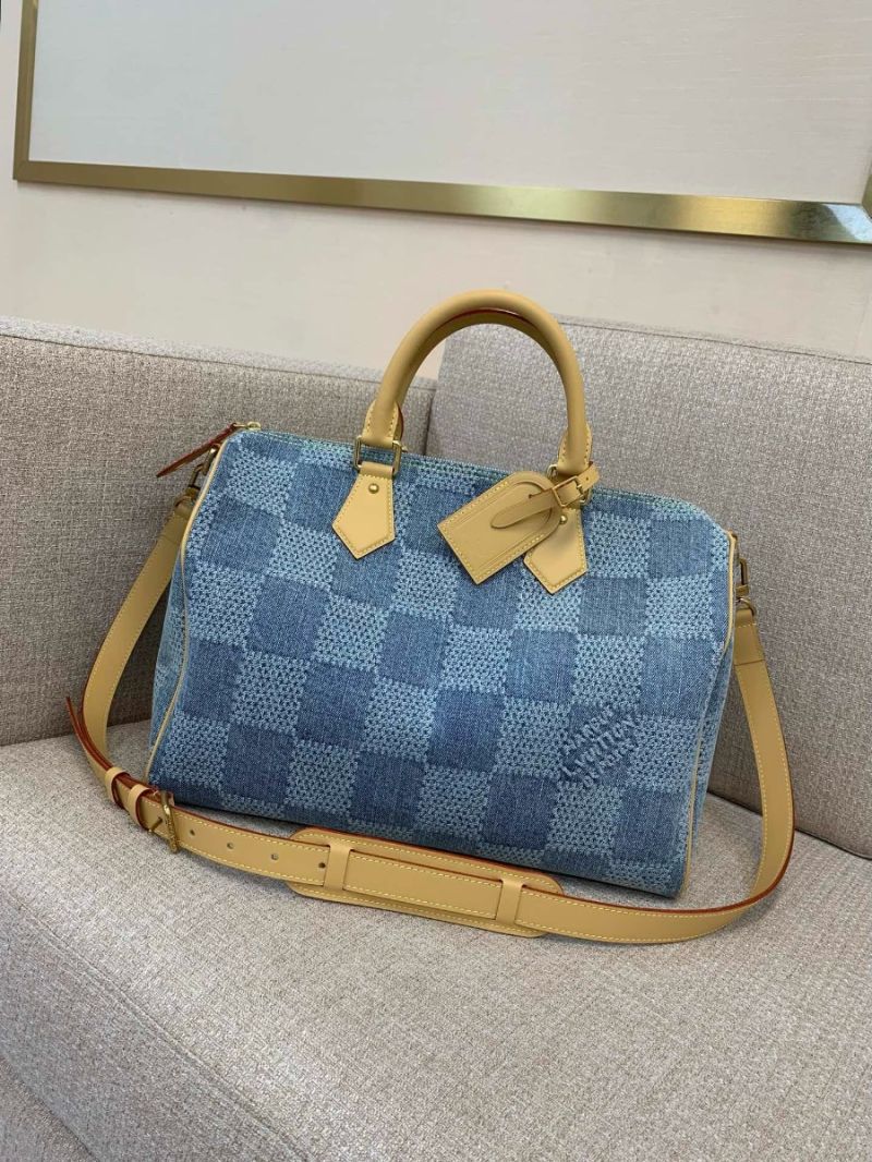 Louis Vuitton LV Speedy 40 Bandoulière Damier Denim 3D cotton canvas N40701