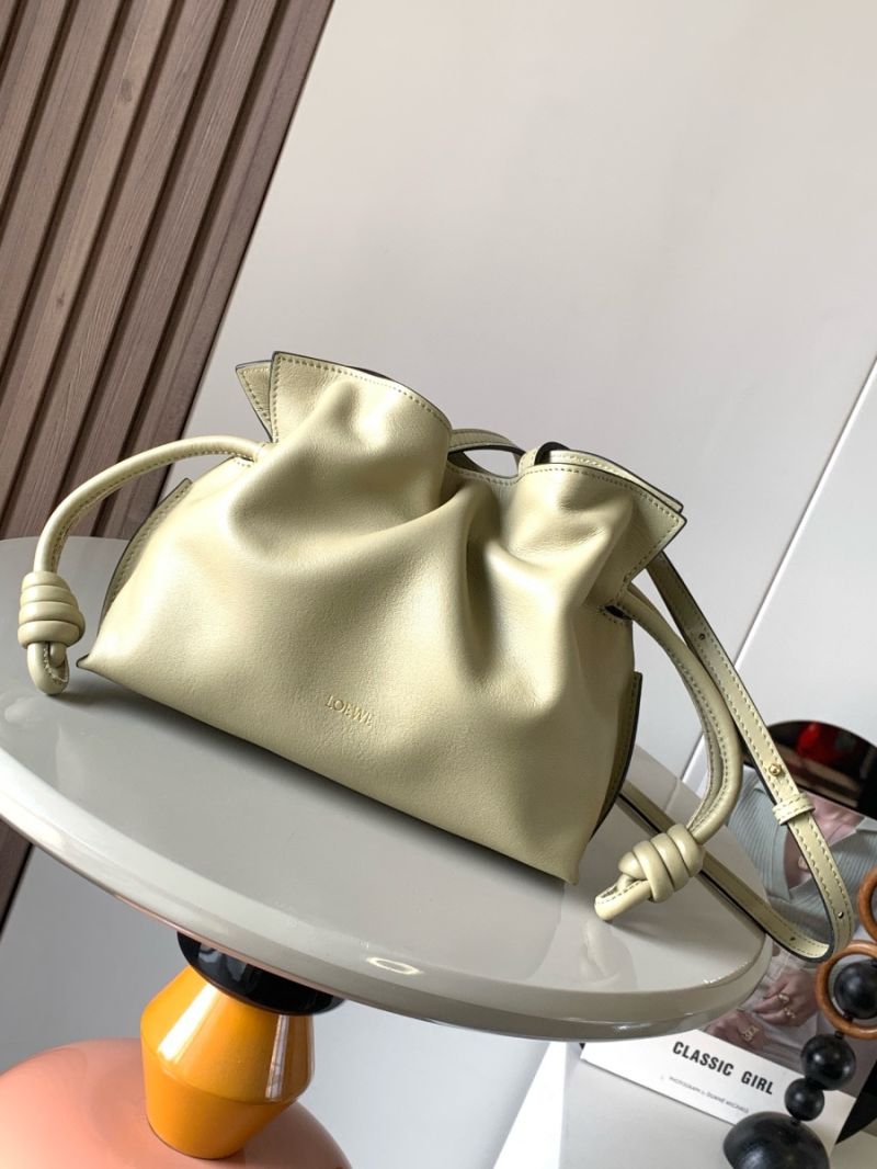 Loewe Mini Flamenco Clutch in Nappa Calfskin A411F6424 Clay Green