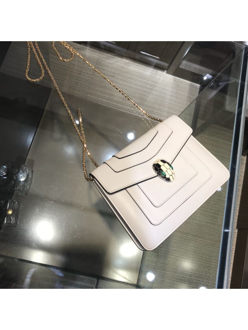 Bvlgari Serpenti Forever Flap Cover Bag 34559 White